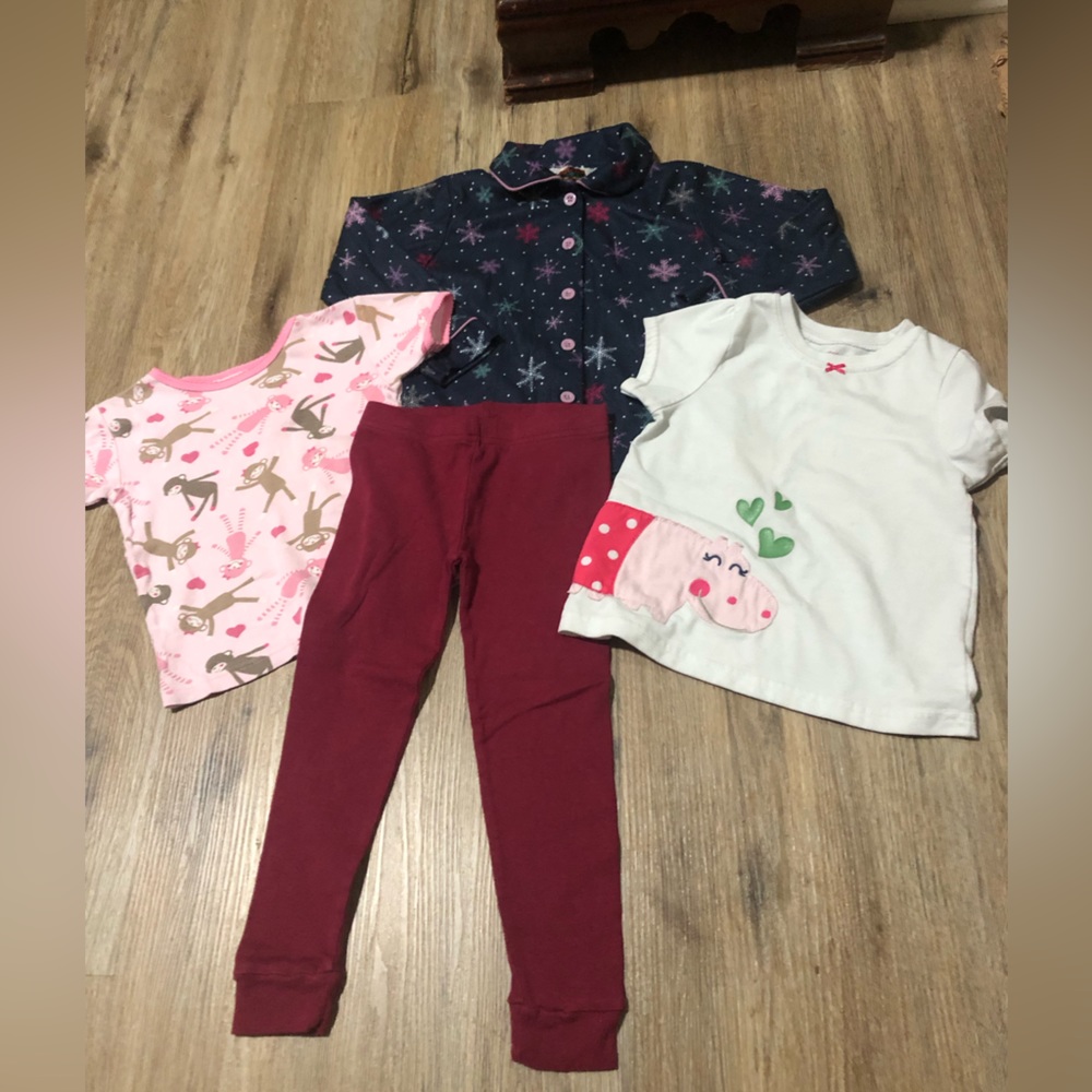3T pajama tops + 1 sleep pant